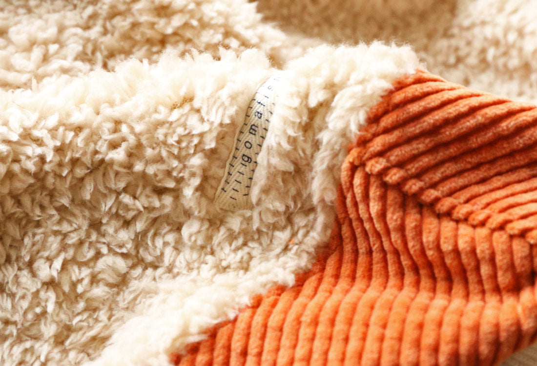 Sherpa Fleece & Corduroy Outfit (orange) - Italian Greyhound Clothes