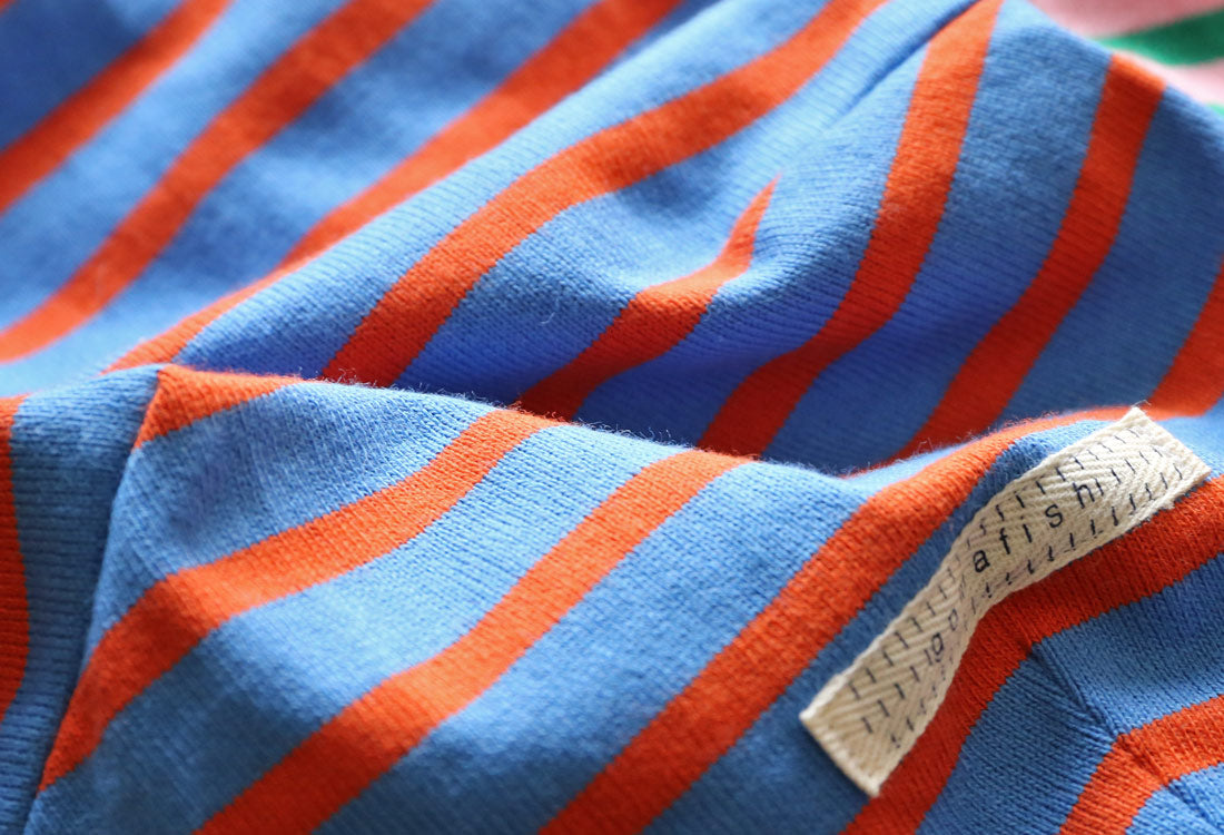 Cotton stripe (majolica blue) - Italian Greyhound Clothes