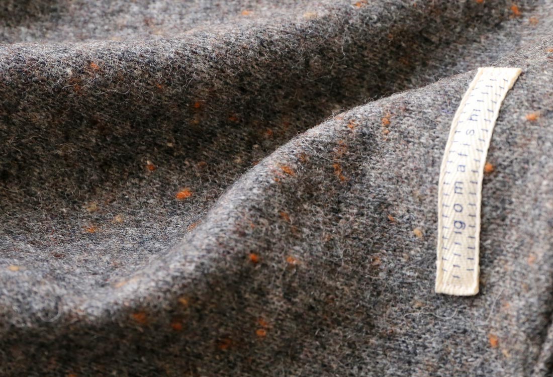 Wool-blend knit + Alpaca-blend shaggy knit ( brown) - Italian Greyhound Clothes