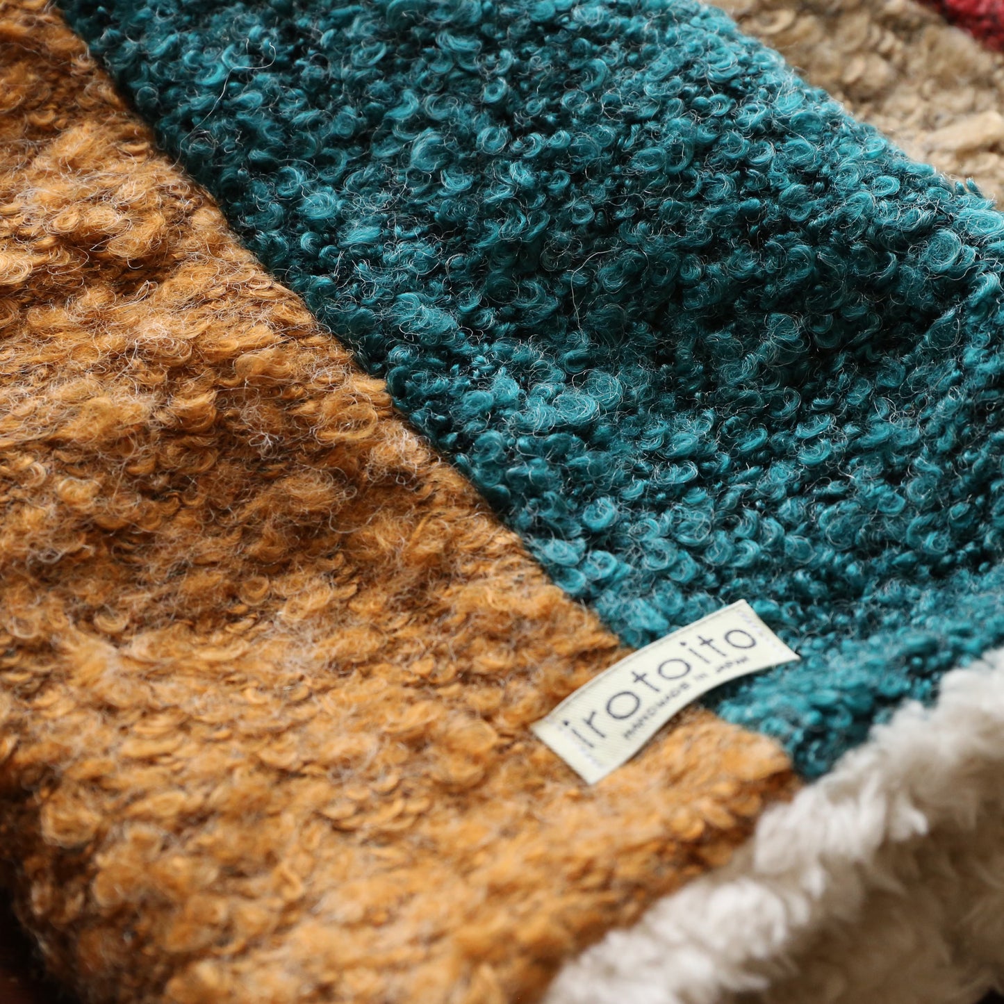 Bicolor Neck Warmer (cerulean blue+cinnamon)